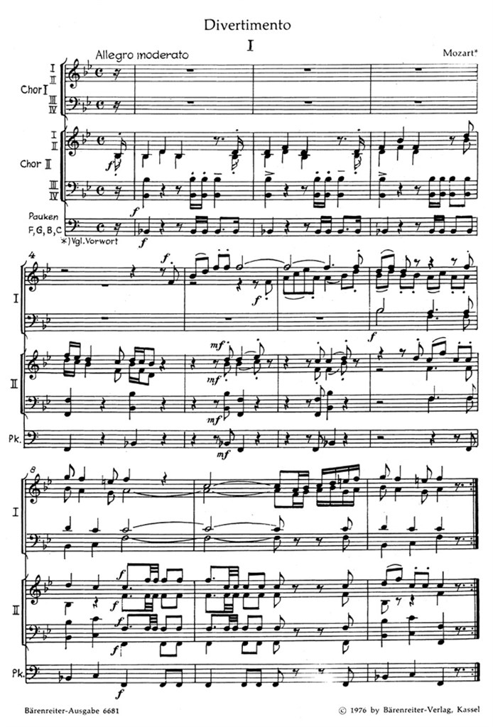 Divertimenti der Klassik